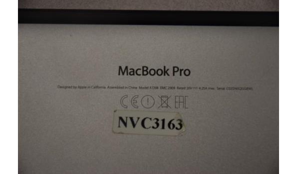 laptop APPLE MacBook Pro A1396, paswoord niet gekend, mogeljks icloud locked, werking niet gekend, met lader